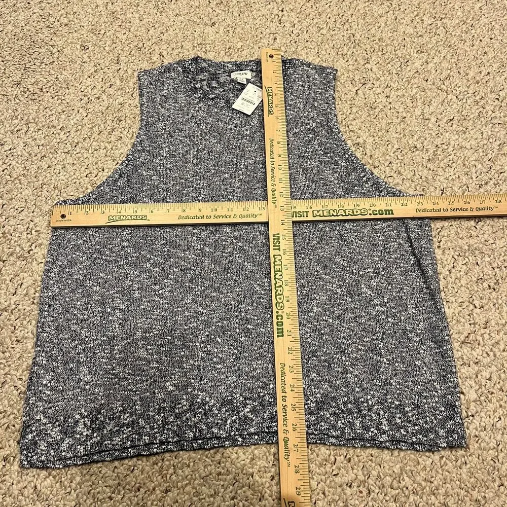 NWT J Crew Beach Sweater Tank Sz 3X Antique Navy Coastal Casual Cotton
